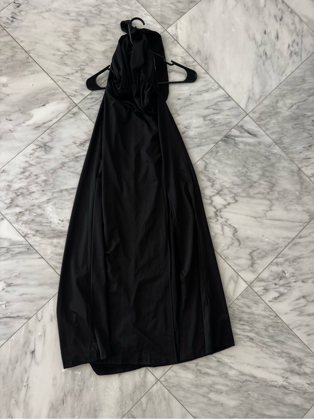 Black Halter Neck Maxi Dress